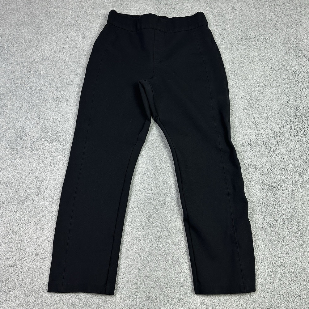 Spanx Slim Straight Perfect Pants Womens Medium Petite Black Stretch Career READ